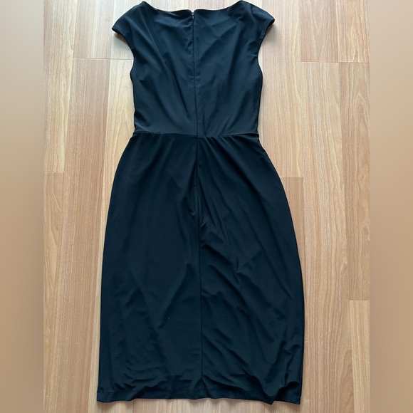 CATO Elegant Black Draped Sleeveless Dress Size 6 - Picture 11 of 13